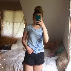 Talbots Womens Petite Short Sleeve Shirt